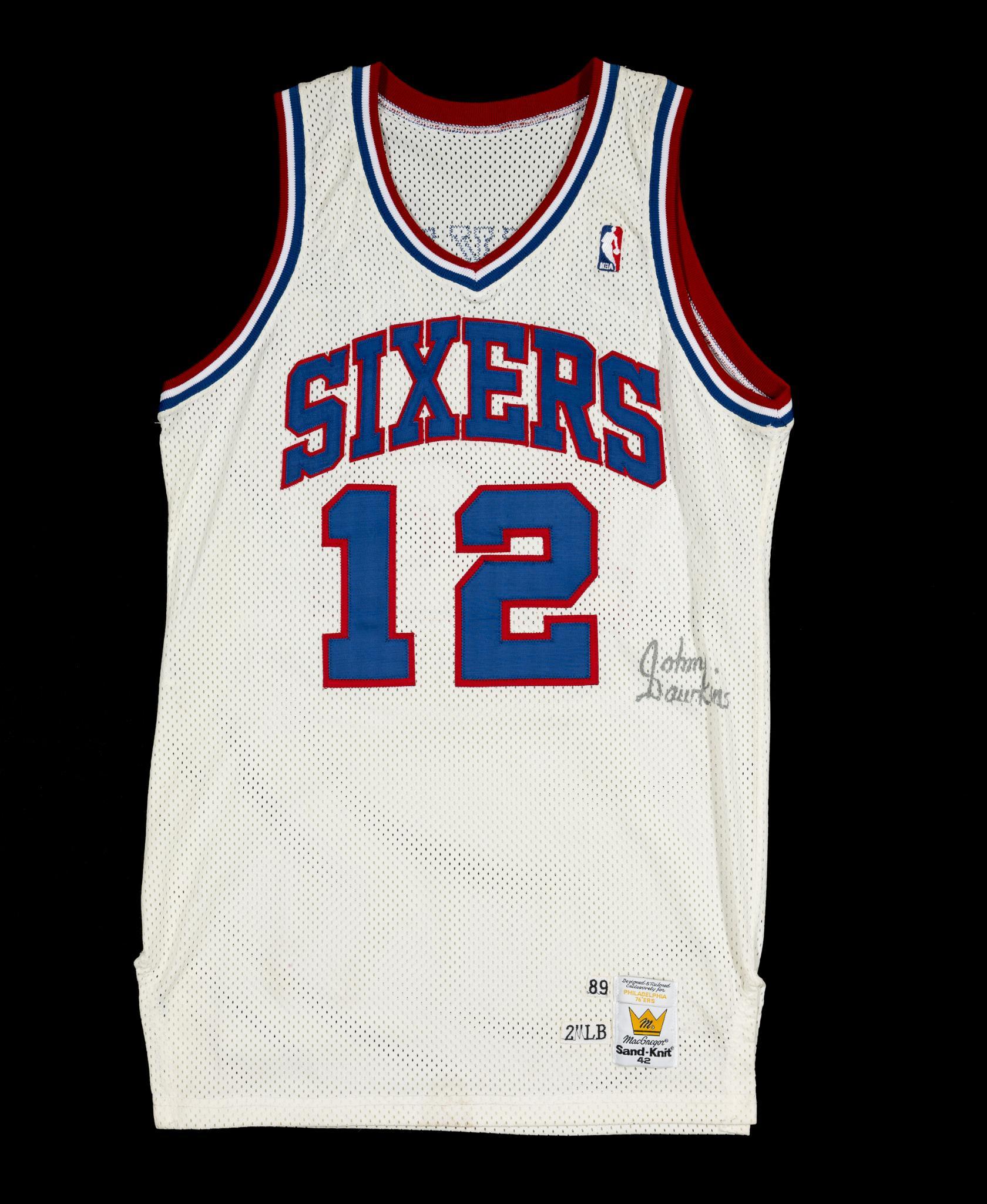 Lot 146 - Signed NBA Basketball Jersey Johnny Dawkins Philadelphia