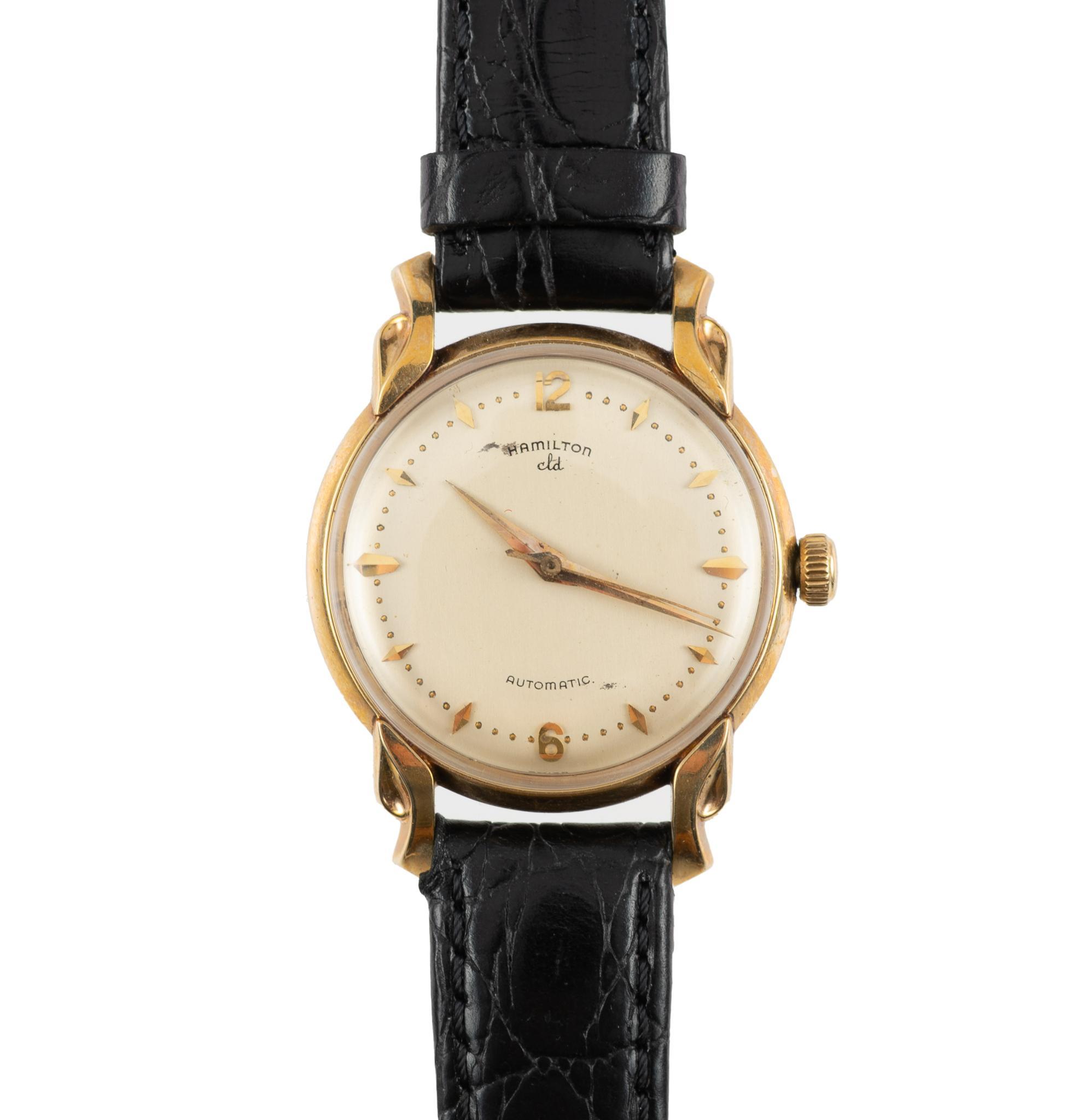 Lot 19 - Hamilton CLD 10k Gold Automatic Wrist Watch | Cordier