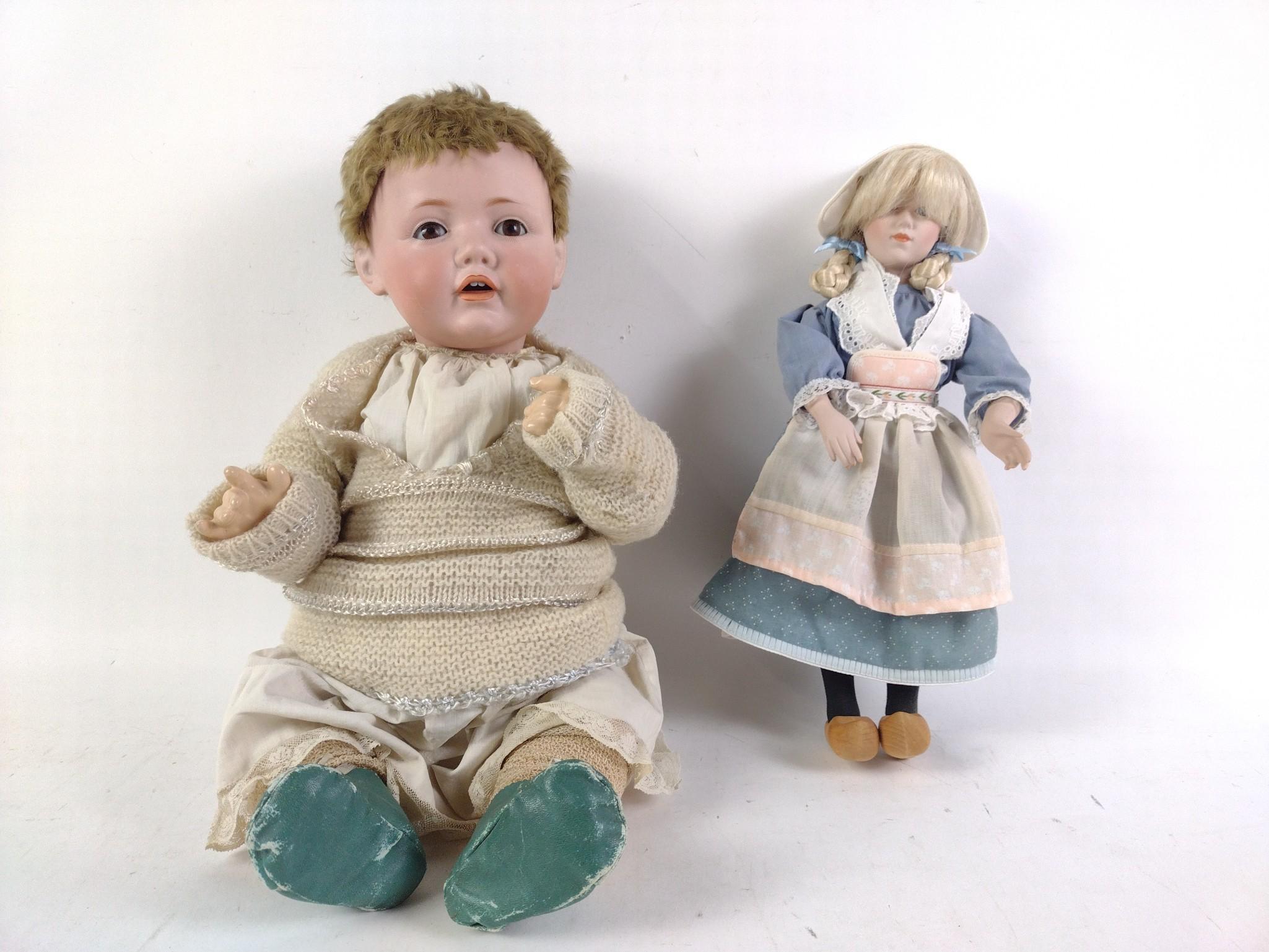 Lot 222 - 2 Dolls incl Made in Germany JDK 237 Character Doll