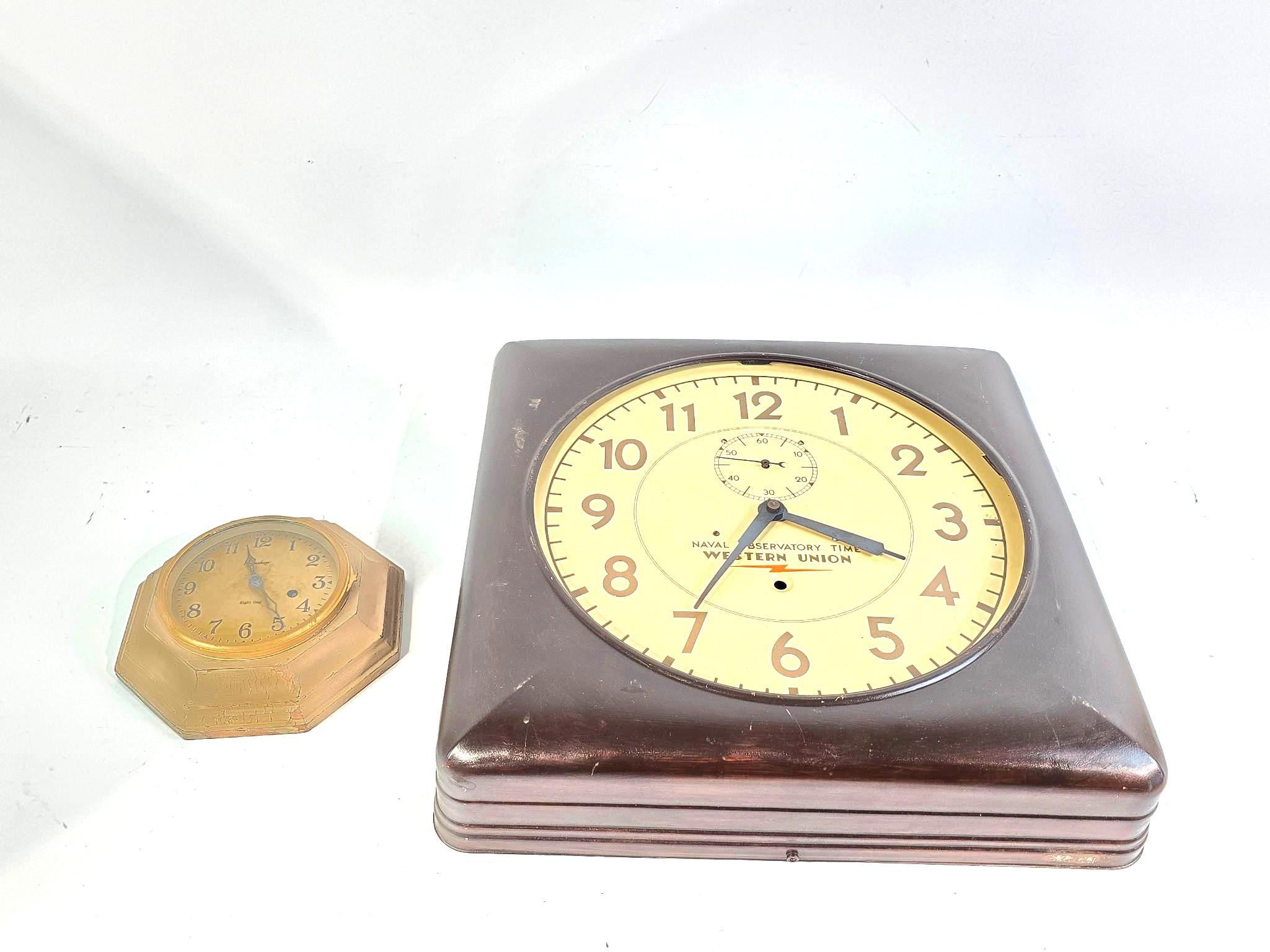 Lot 233 - Ingraham + Naval Observatory Time Western Union Clocks | Cordier  Auctions