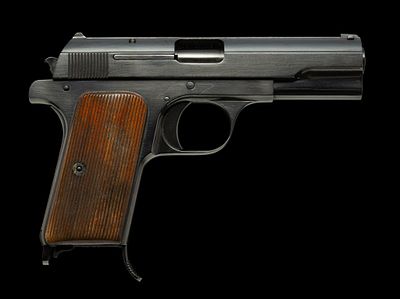 Hungarian Femaru M37 Semi Auto Pistol, Caliber .32ACP. Serial Number: 45739 Design: This Femaru