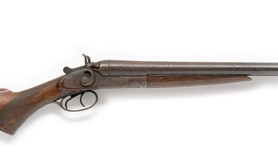Antique "Occidental" Side-by-Side Double Shotgun, 12 Gauge. Serial Number: NSN Design: This 19th