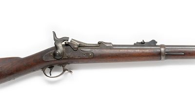 U.S. Springfield Model 1873 "Trapdoor" Rifle, Caliber .45-70. Serial Number: 288584 Design: This