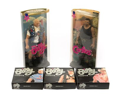 レア物 ＂Gay Doll Billy＂恋人カルロス おまけで着せ替えセット付き Lot 338 - Billy & Carlos Out & Proud Gay Dolls w/ 3 Packs of