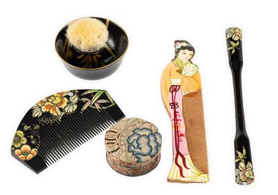 6 Pcs Hair & Makeup Accessories. DESCRIPTION: Includes Japanese hair comb and matching hair pin;