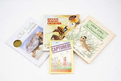 4 Asian Children's Books. DESCRIPTION: Includes (1) Chin Ling the Chinese Cricket by Alsion