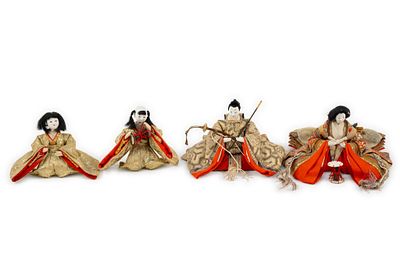 4 Japanese Hina Dolls. DESCRIPTION: A doll displayed during the Hinamatsuri (Doll Festival or