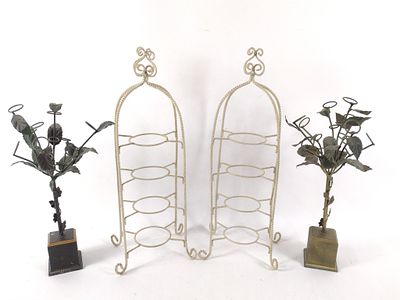 4 Metal Table Top Holders. 18" to 22" high.