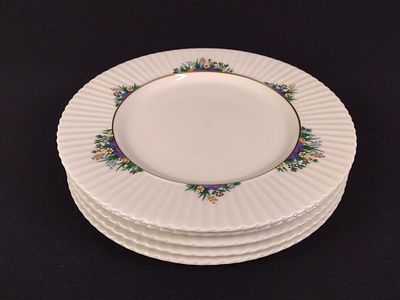 6 Lenox Rutledge Plates with Enameling. 11" diameter.