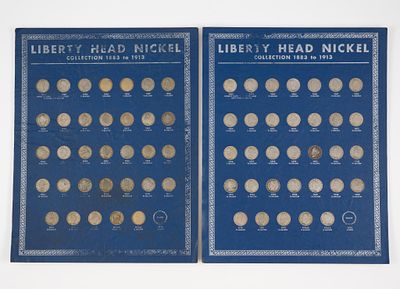 Two Old Sets Of V Liberty Nickels. One complete and one missing three coins. Some coins with