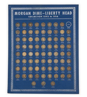 One Old Set Of Barber Dimes. All coins have good toning and generally show no obvious signs of