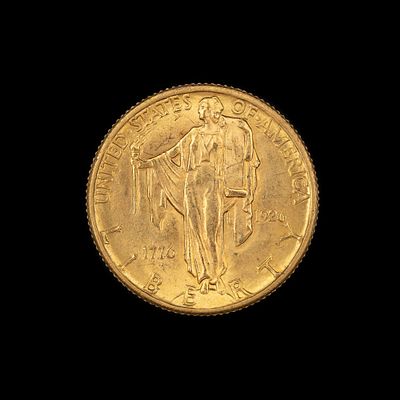 1926 Sesquicentennial $2 1/2 Dollar Gold Coin. Good surfaces with original luster, not polished