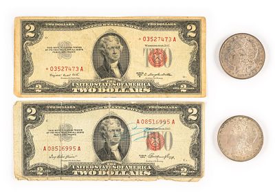 Two 1878 Morgan Silver Dollars. 1878-S uncirculated silver Morgan dollars with proof-like fields