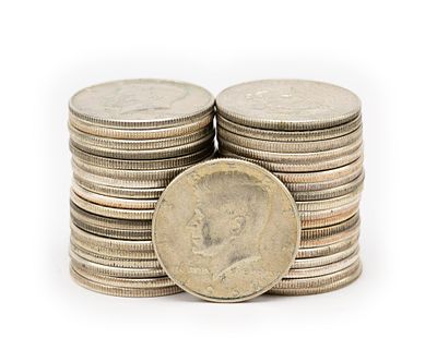 37 Silver Kennedy Half Dollars. These halves are from the period 1965 - 1969 and are 40% silver
