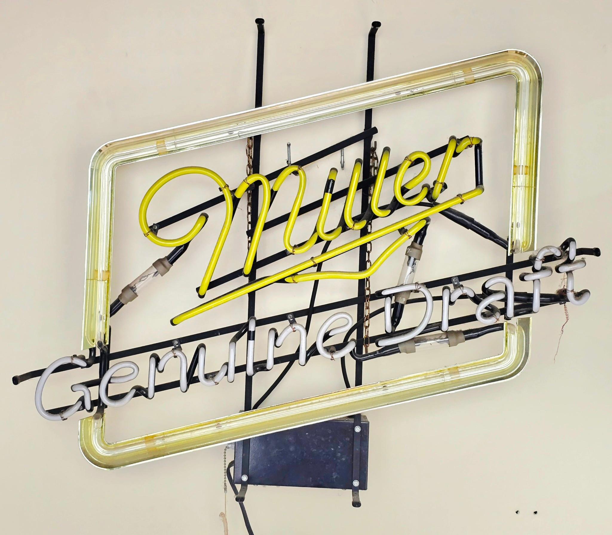 Lot 68 - Miller Genuine Draft Neon Sign | Cordier Auctions
