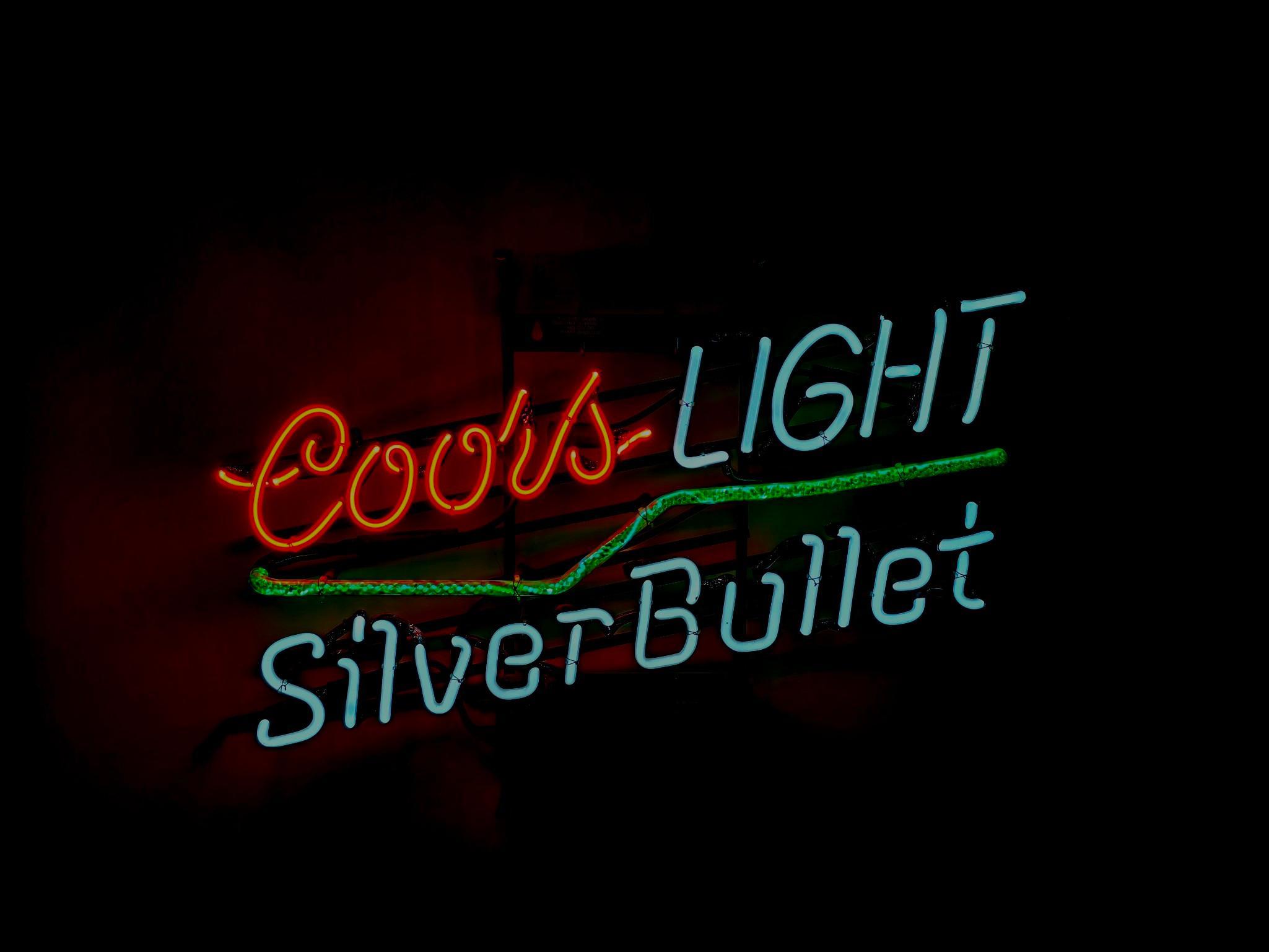 andy　Silver Bullet ネオン看板 Coors Light andy Silver Bullet ネオン看板 Coors Light VINTAGE COORS