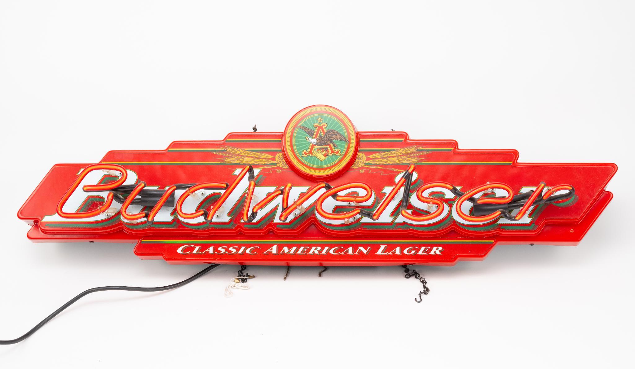 Lot 131 - Budweiser Classic American Lager Neon Sign | Cordier