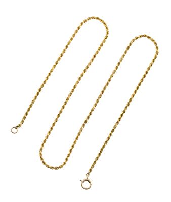 14K Gold Chain Necklace. A french rope chain necklace 16" length and weighing 4.5 grams.