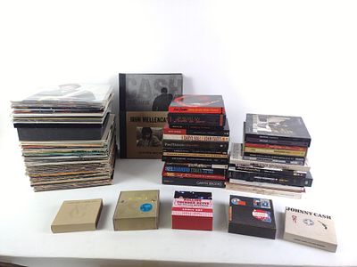 Grouping of Folk and Country Vinyl Records and CD Sets incl Bob Dylan. Folk, country, and rock 