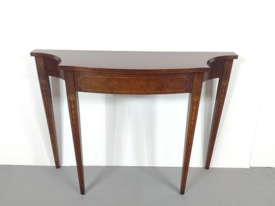 Walnut Inlaid Hall Table. NOT ELIGIBLE FOR IN-HOUSE SHIPPING - See Terms for Shipping Options. 