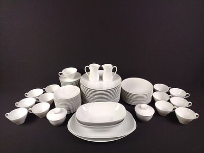 77 Pcs Noritake China "Angela" Set. Includes 15 dinner plates, 10 salad plates, 14 appetizer 