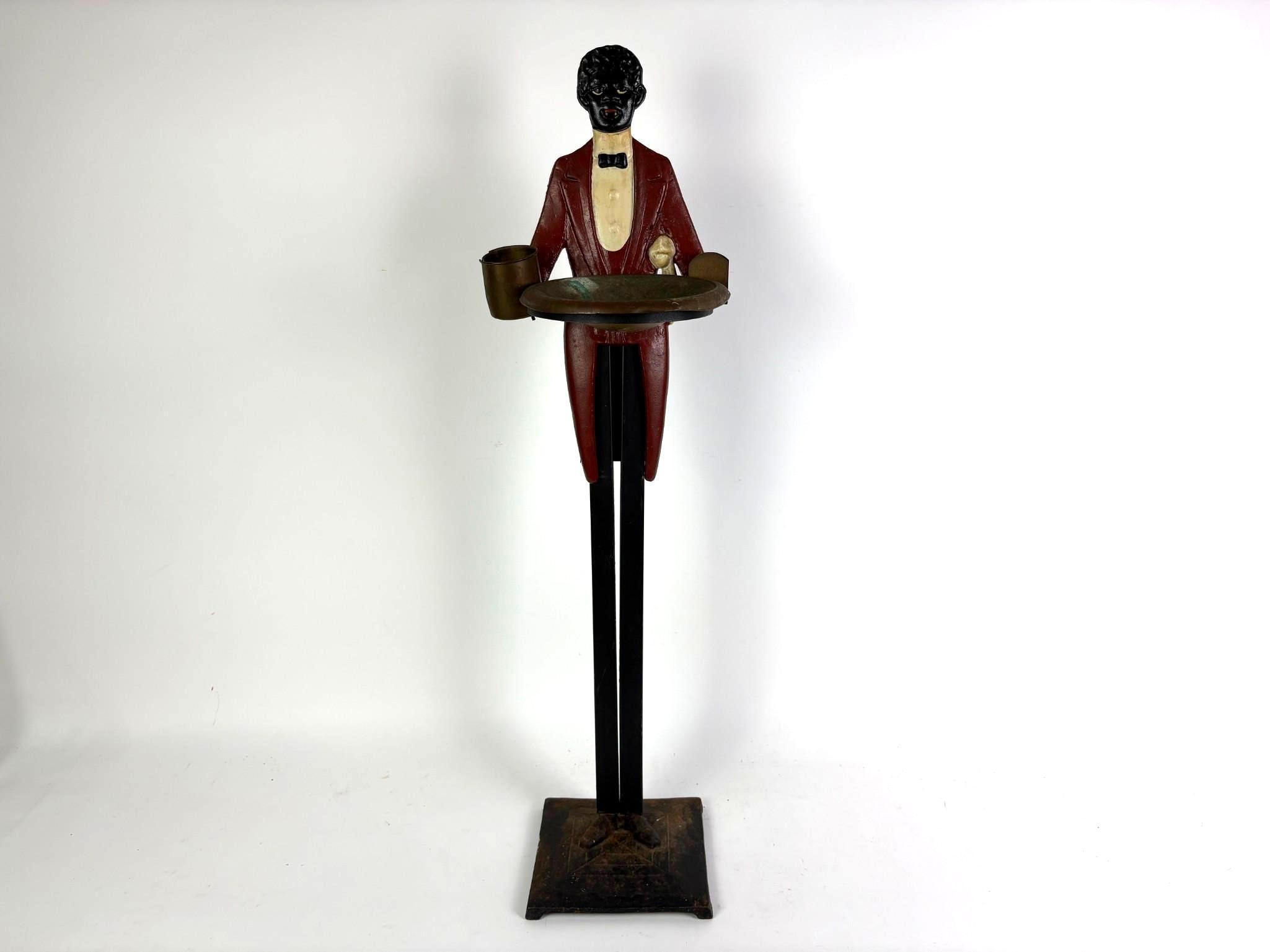 Lot 179 - Vintage Black Americana Butler Standing Ashtray