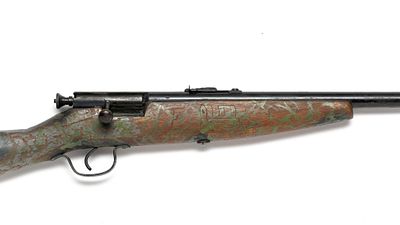 Springfield Model 15 .22 Caliber Rifle. A bolt action single shot rifle produced by Savage Arms 