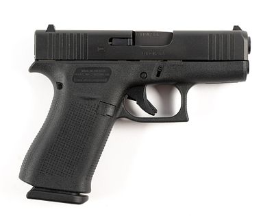 Glock 43X 9 MM Pistol. A semi automatic 9 mm pistol. Serial number BVDN244. Barrel length is 