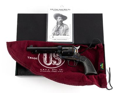 U.S. Firearms Mfg Co. 45 Colt Revolver. S/N: 25588 With original box and papers. Barrel length 