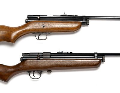 Two Air Rifles Both Crosman 22 Caliber. Crosman 400 CO2 repeater .22 caliber bolt action pellet 