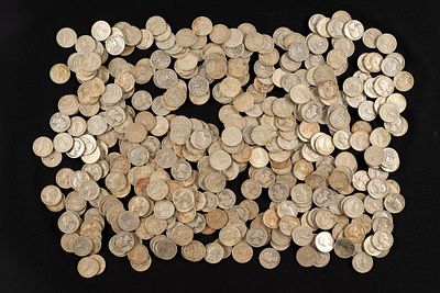 Four Hundred Washington Silver Quarters. Washington quarters from the 1930's, 1940's, 1950's 