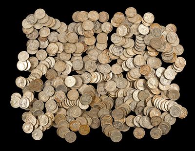 Four Hundred Washington Silver Quarters. Washington quarters from the 1930's, 1940's, 1950's 