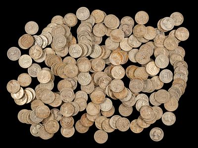 Two Hundred Silver Washington Quarters. Washington quarters from the 1930's, 1940's, 1950's 