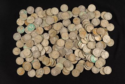 Two Hundred and Ten Walking Liberty Silver Half Dollars. Average dates and some with 