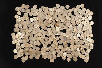 Four Hundred Eighty Nine Roosevelt Silver Dimes. Double checked for non-silver but there is the 