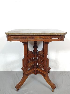 Victorian Marble Top Occasional Table. NOT ELIGIBLE FOR IN-HOUSE SHIPPING: See Terms for 