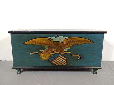 Federal Painted Blanket Chest. NOT ELIGIBLE FOR IN-HOUSE SHIPPING: See Terms for Shipping 