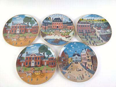 5 Colonial Heritage Collectible Plates. In original boxes with certificates and provenance 