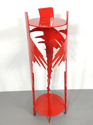 Red Power Coated Steel Stand By James Cavagnaro. NOT ELIGIBLE FOR IN-HOUSE SHIPPING: See Terms 