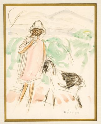 Henri Lebasque (French, 1865-1937) Watercolor Painting. NOT ELIGIBLE FOR IN-HOUSE SHIPPING - See 