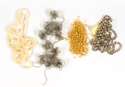 4 Strings of Antique Christmas Garland. 96" to 106" long.