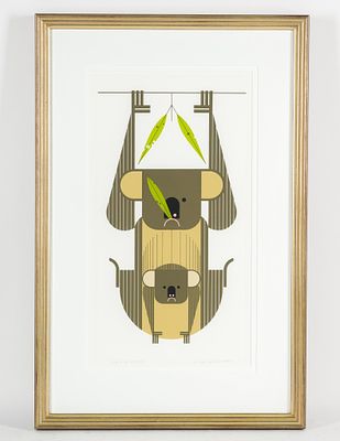 Charley Harper Down Under Print. NOT ELIGIBLE FOR IN-HOUSE SHIPPING: See Terms for Shipping 