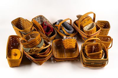 23 Longaberger Baskets. NOT ELIGIBLE FOR IN-HOUSE SHIPPING: See Terms for Shipping Options. 