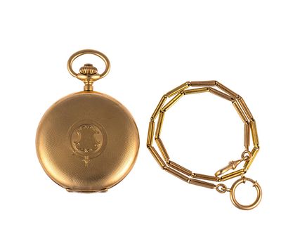 Invicta Seeland 14K Gold Pocket Watch. Hunter cased Seeland Swiss 14k gold pocket watch with 14k 