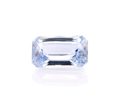 Unmounted Sapphire. Octagon/step, 4.35 carats. Natural. From a selection of fine gemstones of a 