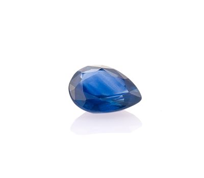 Unmounted Sapphire. Faceted pear, 1.26 carats, slightly included. From a selection of fine 