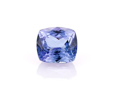 Unmounted Tanzanite. Cushion cut. 10.42 carats. VVS, heated. From a selection of fine gemstones 