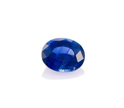 Unmounted Sapphire. Oval cut, 1.85 ct, appears heat treated. From a selection of fine gemstones 