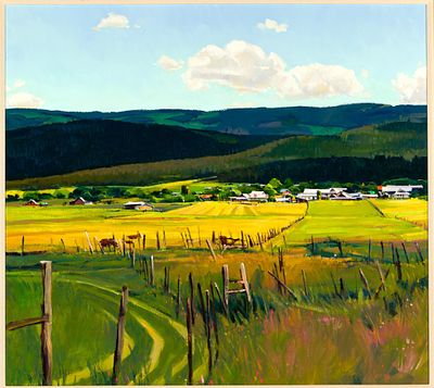 William Cather Hook Acrylic On Canvas Painting. NOT ELIGIBLE FOR IN-HOUSE SHIPPING: See Terms 