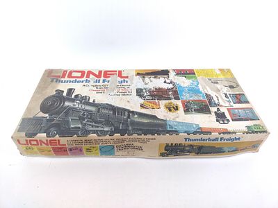 Lionel Thunderball Freight Train Set. In original box. 27-1/2" wide x 12-3/4" deep x 3-3/4" high.